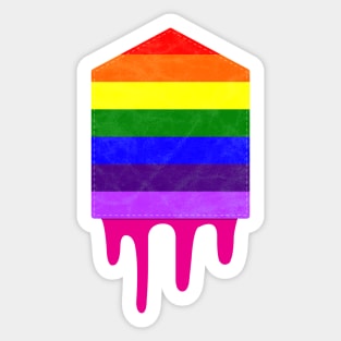 LGBT gay pride march pocket graphic Sticker